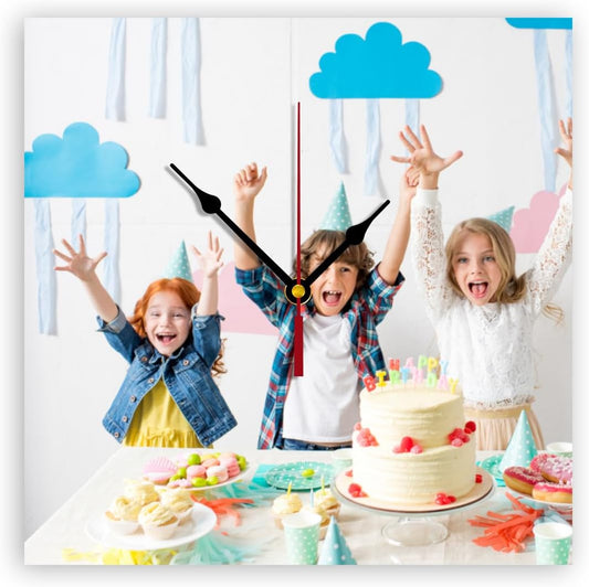 Generic Custom Clocks for Walls Personalized Clocks with Photo Text Logo Customized Round Clock for Birthday Wedding Present Wedding Friend Family Lover, 10inch-25cm