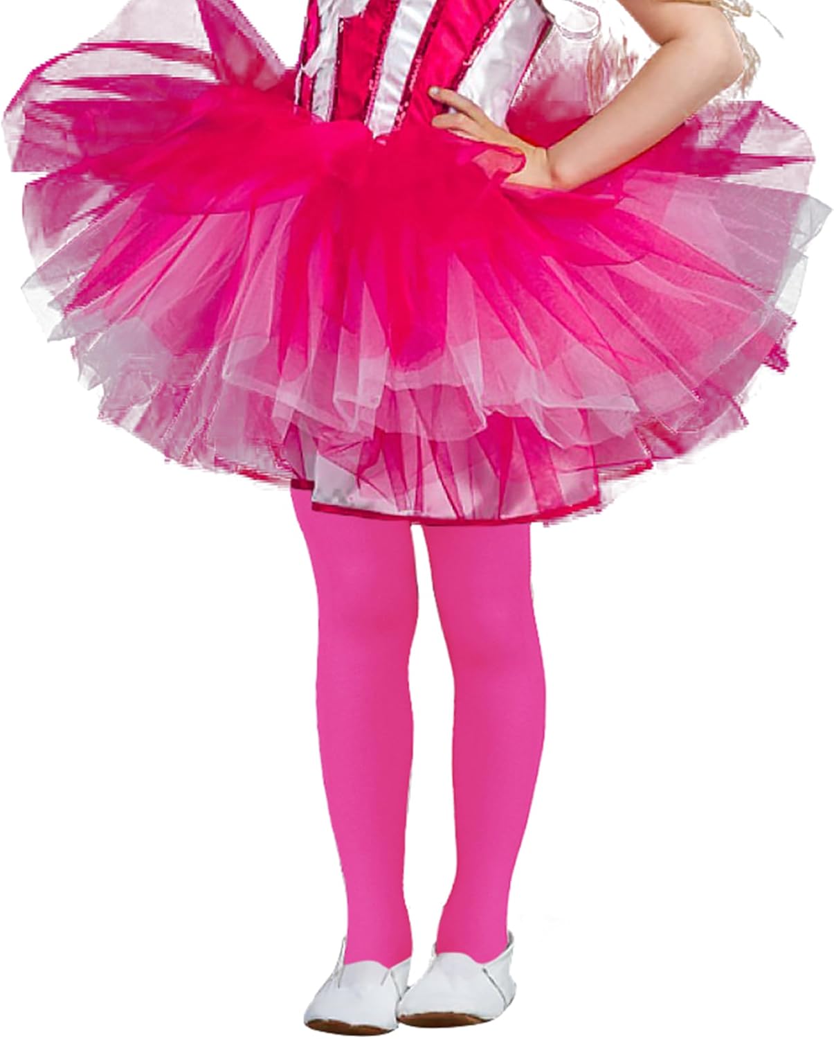 Ultra Soft Toddler Ballet Tights for Girls - Footed Dance Tights Colorful Baby Girls Leggings for Daily Party Halloween 1-6T