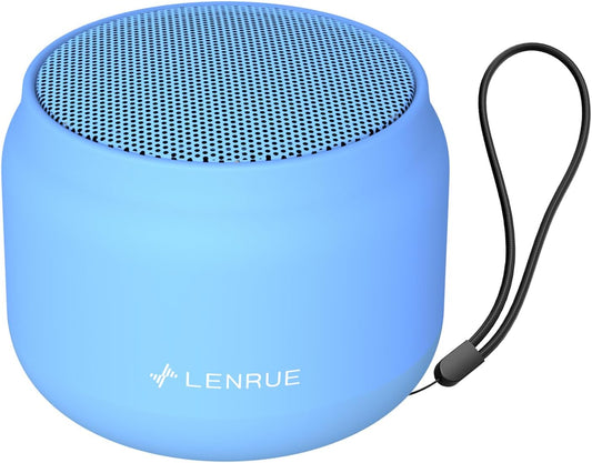 LENRUE Portable Bluetooth Speakers,Waterproof Wireless Speaker, Metal Small Speaker,5W Clear Crystal Sound,Long Playtime time, Colorful Light, Gift for Men and Women