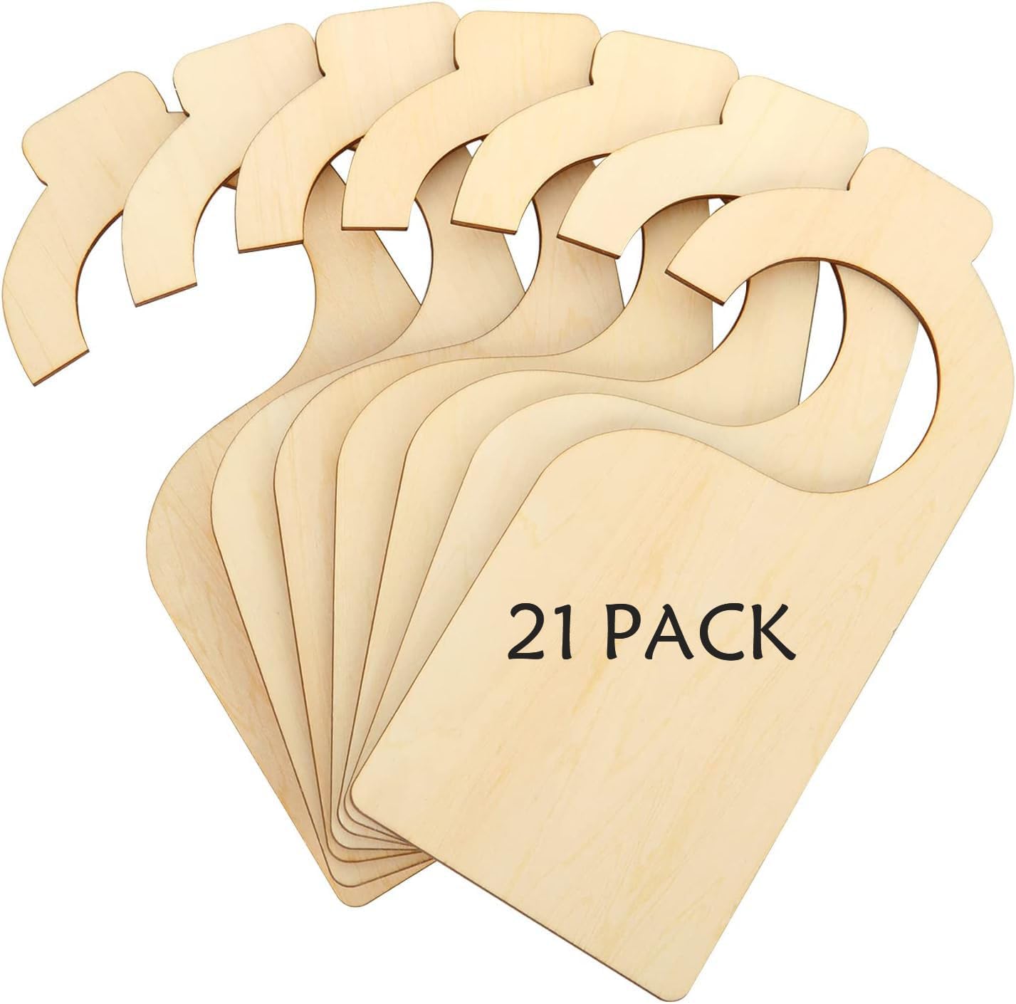 21 Pack Blank Clothing Rack Divider, Wooden Closet Size Divider, Closet Dividers Hanging Closet Dividers for Home Nursery Baby Clothes