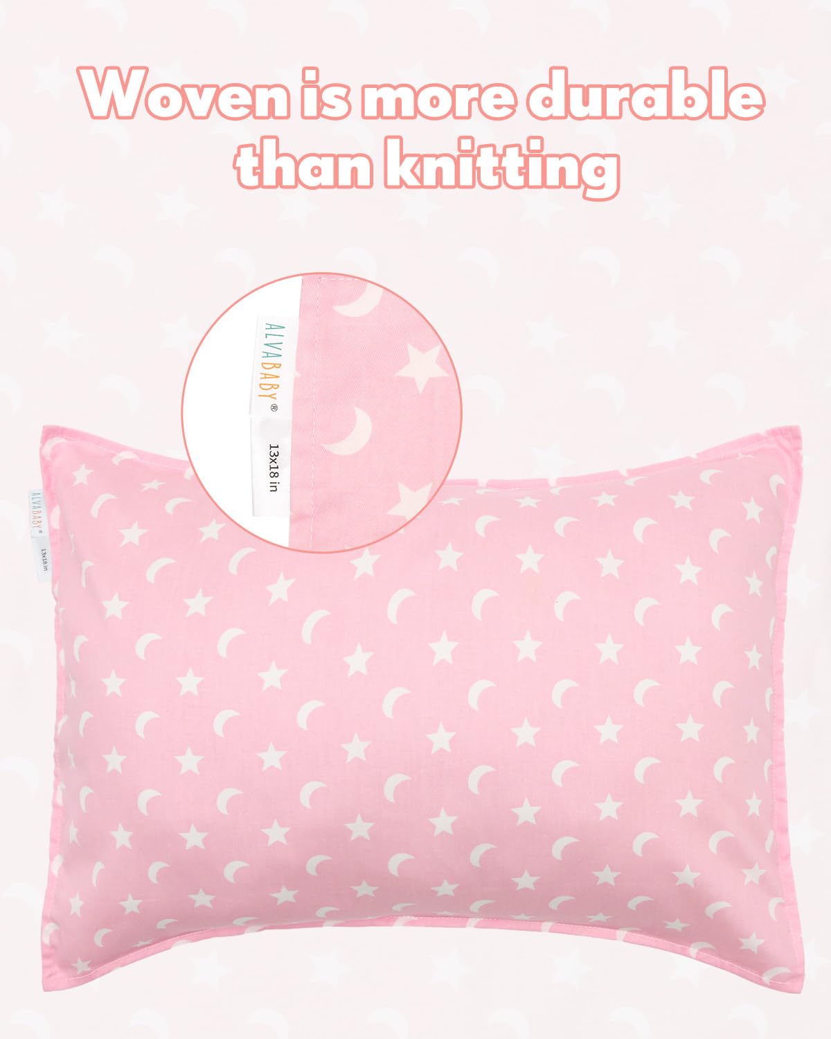 ALVABABY Toddler Pillowcases Fits 14x20in,13x18in Kids Cotton Baby 2 Packs Envelope Kids Pillow Cover for Boy Girl Sleeping Travel 2L-FTP18A