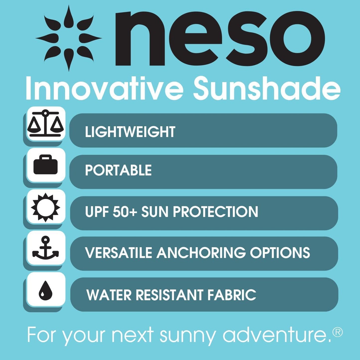 Neso Tents Beach Tent with Sand Anchor, Portable Canopy Sunshade - 7' x 7' - Patented Reinforced Corners(Lehua Red)