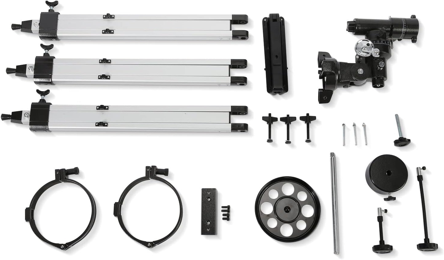 Telescope 130EQ Astronomical Reflector Telescopes - Manual Equatorial Telescope for Adults Astronomy. Comes with 2X Barlow Lens Phone Adapter and Moon Filter, Wireless Control