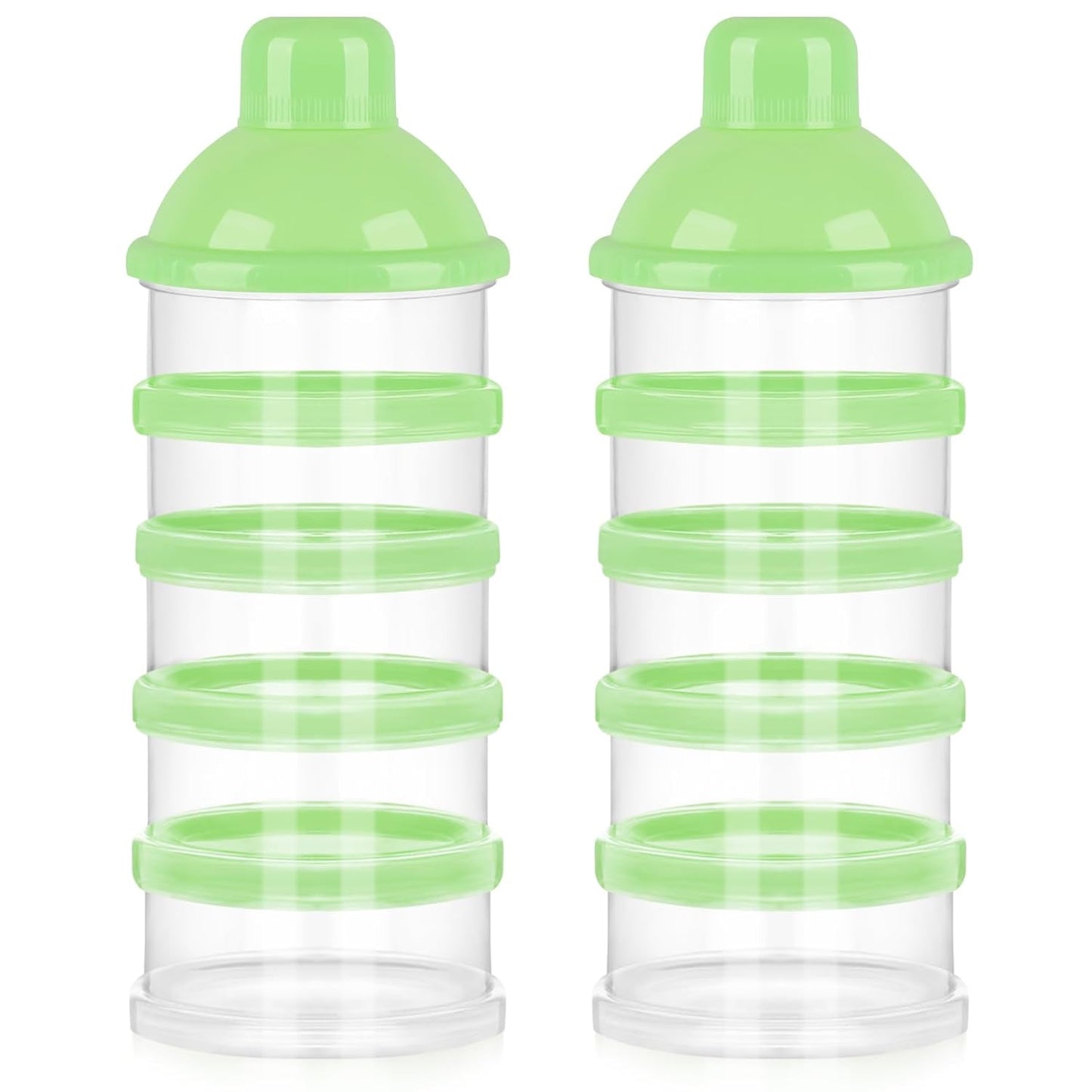 Accmor Formula Dispenser On The Go, 5 Compartments Stackable Formula Container for Travel, Baby Milk Powder Kids Snack Container, BPA Free