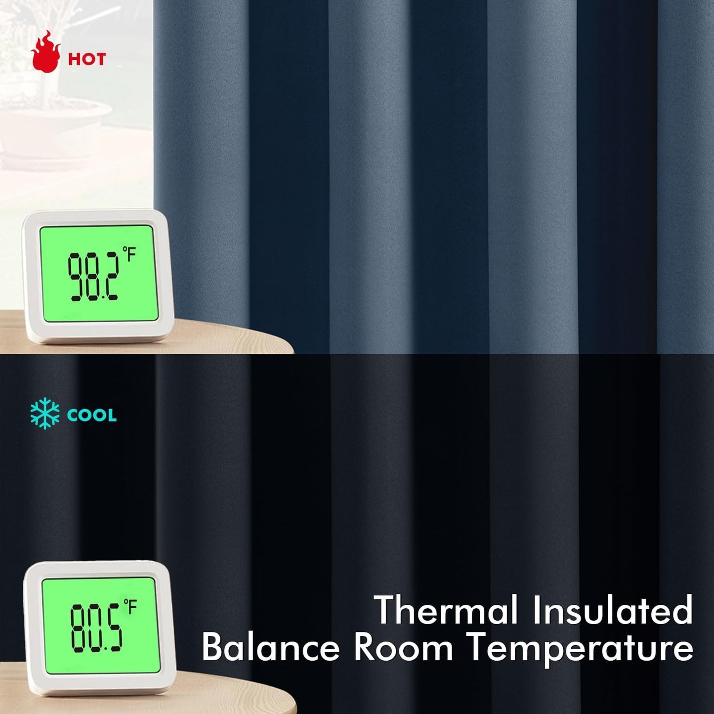 MIULEE Stone Blue Blackout Curtains for Bedroom Living Room 84 Inches Long 2 Panels, Thermal Insulated Room Darkening Drapes Solid Grommet Top Noise Reducing Light Blue Window Treatments 40x84 Inch