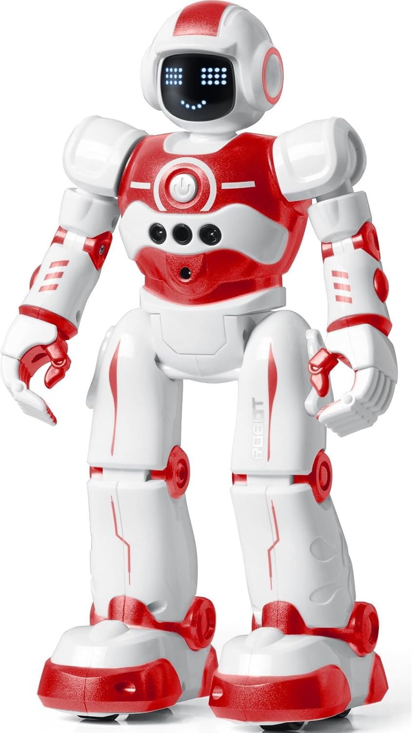 Robot Toys for Kids,Programmable Remote Control Smart Walking Dancing Robot Toy with Gesture & Sensing for Age 4 5 6 7 8 9 10 Year Old Boys for Birthday Present,Red