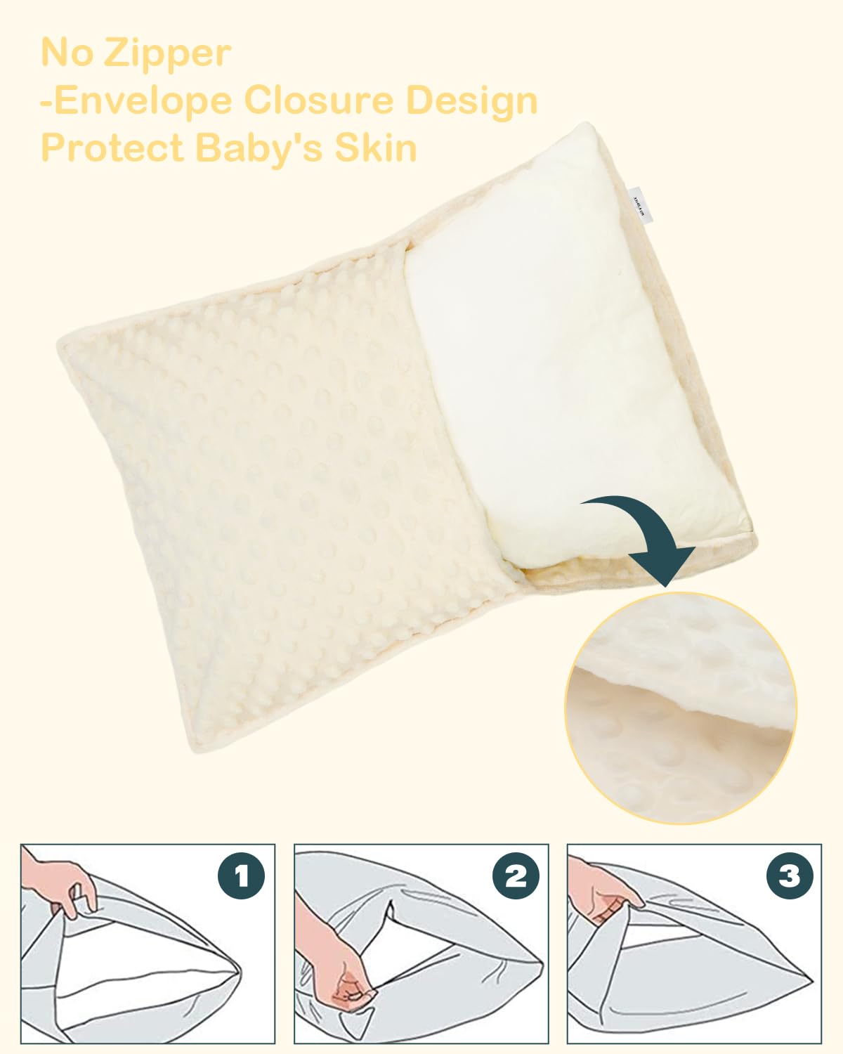 ALVABABY Toddler Pillowcases Soft Kids Pillow Cover 2 Pack Fit 13"x 18" or 12"x16" Envelope for Girl Boy Sleepy Travel 2TPD02A