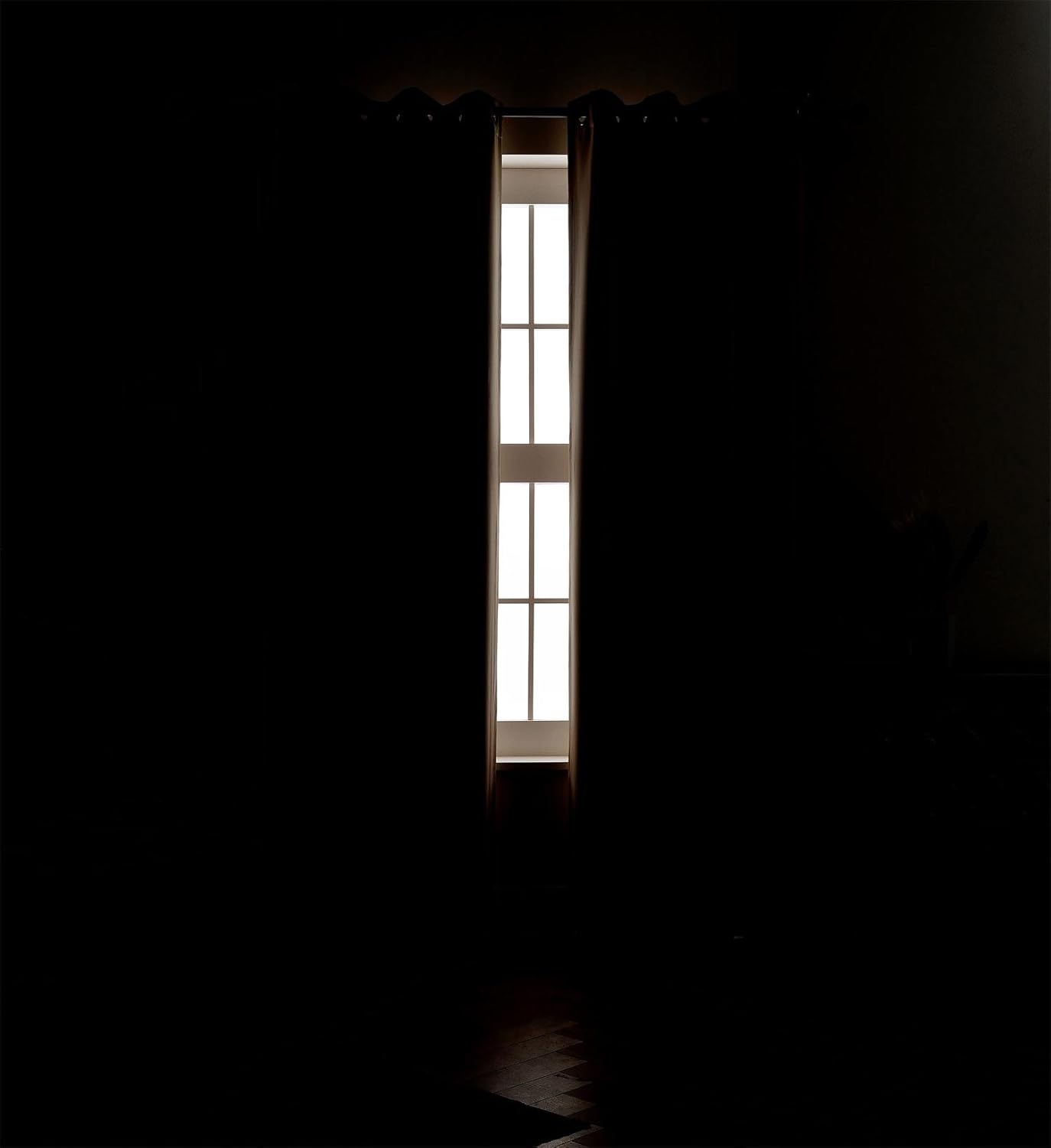 MIUCO Blackout Curtains Room Darkening Curtains Textured Grommet Window Curtains for Bedroom 2 Panels 52x63 Inch Long Taupe