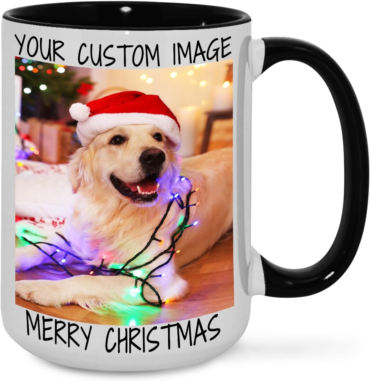 Ship Next Day Custom Mug Design Your Own Photo Text Personalized Picture Gifts for Women Men Customized Gifts Idea Personalized Coffee Mugs 15oz Black Handle