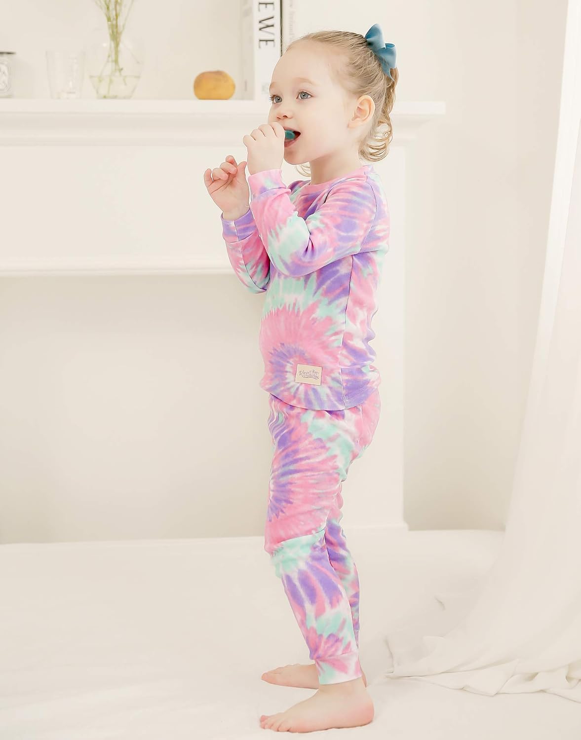 VAENAIT BABY 12M-12Y Toddler Kids Boys Girls 100% Cotton Marbling Tiedye Sung Fit Sleepwear Pajamas 2pcs Pjs Set