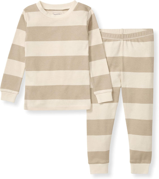 Burt's Bees Baby Boys' 2-Piece Long Sleeve Tee and Pants Organic Cotton Pajama Set