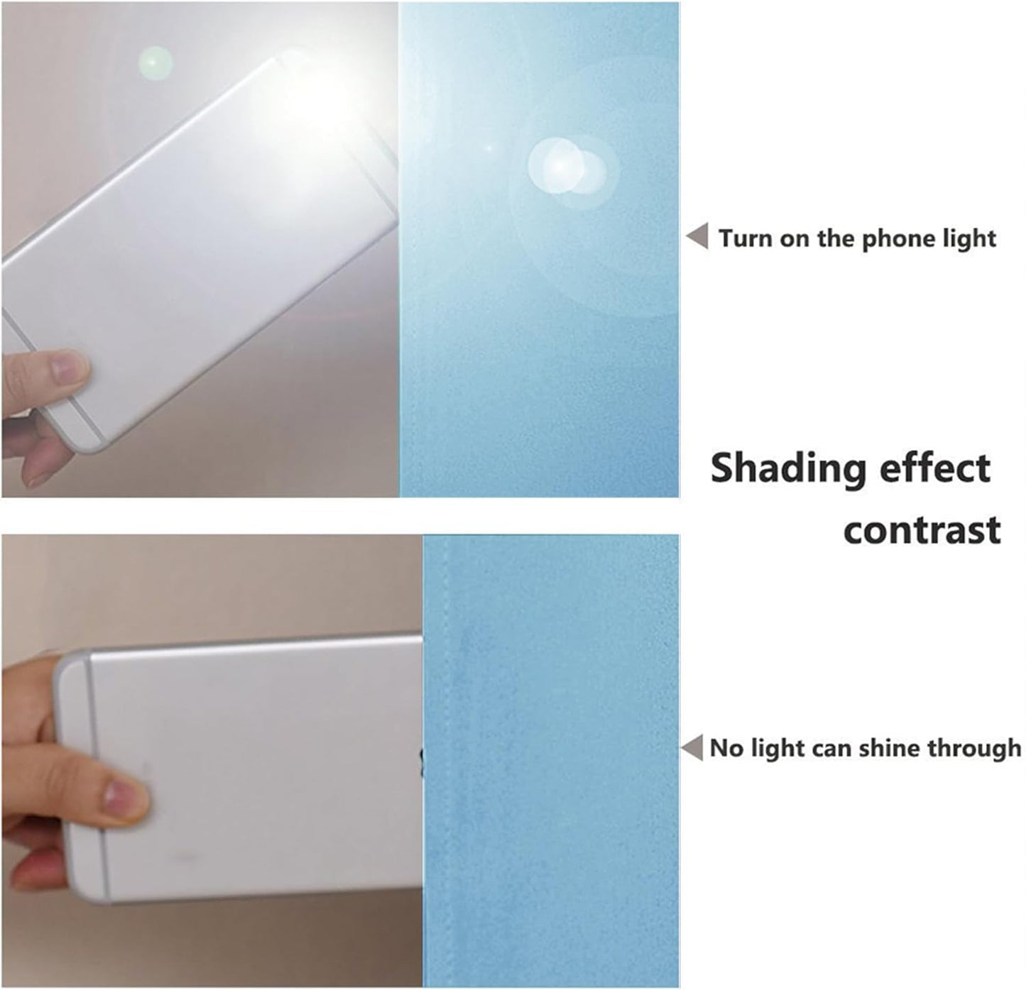 NICETOWN Full Shade Curtain Panels, Blue, 37" Wide x 84" Long, Pair of Thermal Insulated & Energy Efficiency Blackout Curtains for Living Room Windows, Lined Silky Performance Window Dressing