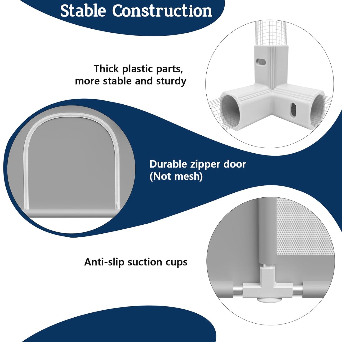 74x50 Inch Baby Playpen with Mat, Playpen with Cute Mat for Babies and Toddlers Play Pen Playards Safety Gate Fence Active Center Indoor