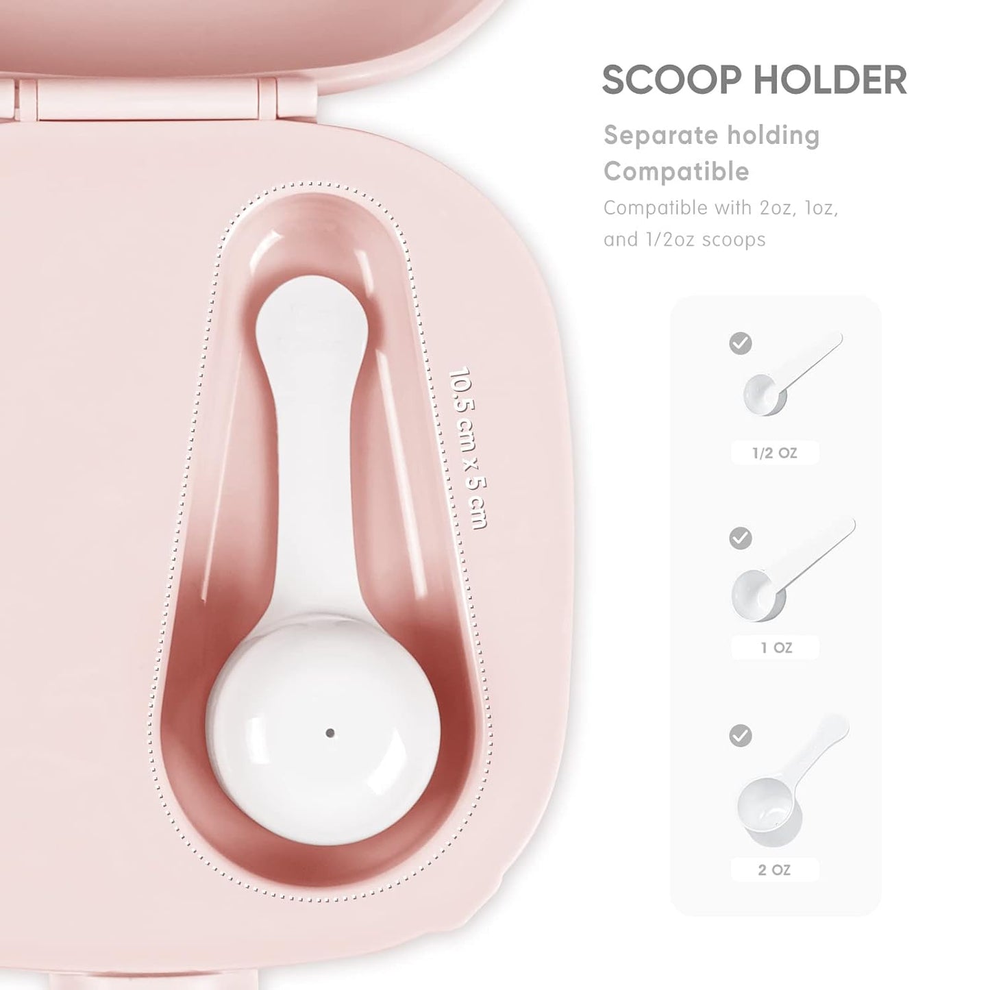 Termichy Milk-Powder Formula Dispenser Container: 14OZ Baby Formula Storage Container for Travel - Portable Formula Holder 400g