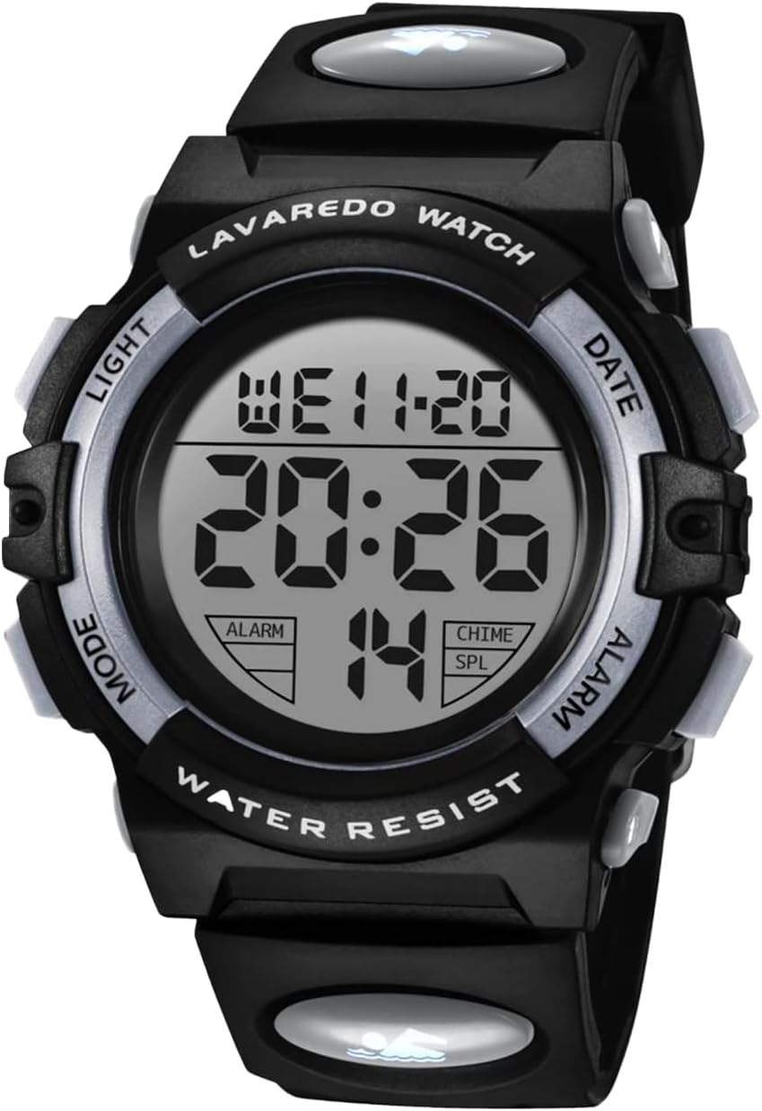 Kids Watch,Boys Watch for 3-15 Year Old Boys,Digital Sport Outdoor Multifunctional Chronograph LED 50 M Waterproof Alarm Calendar Analog Watch for Children with Silicone Band,Kids Gift