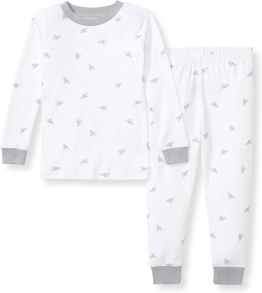 Burt's Bees Baby Boys' 2-Piece Long Sleeve Tee and Pants Organic Cotton Pajama Set