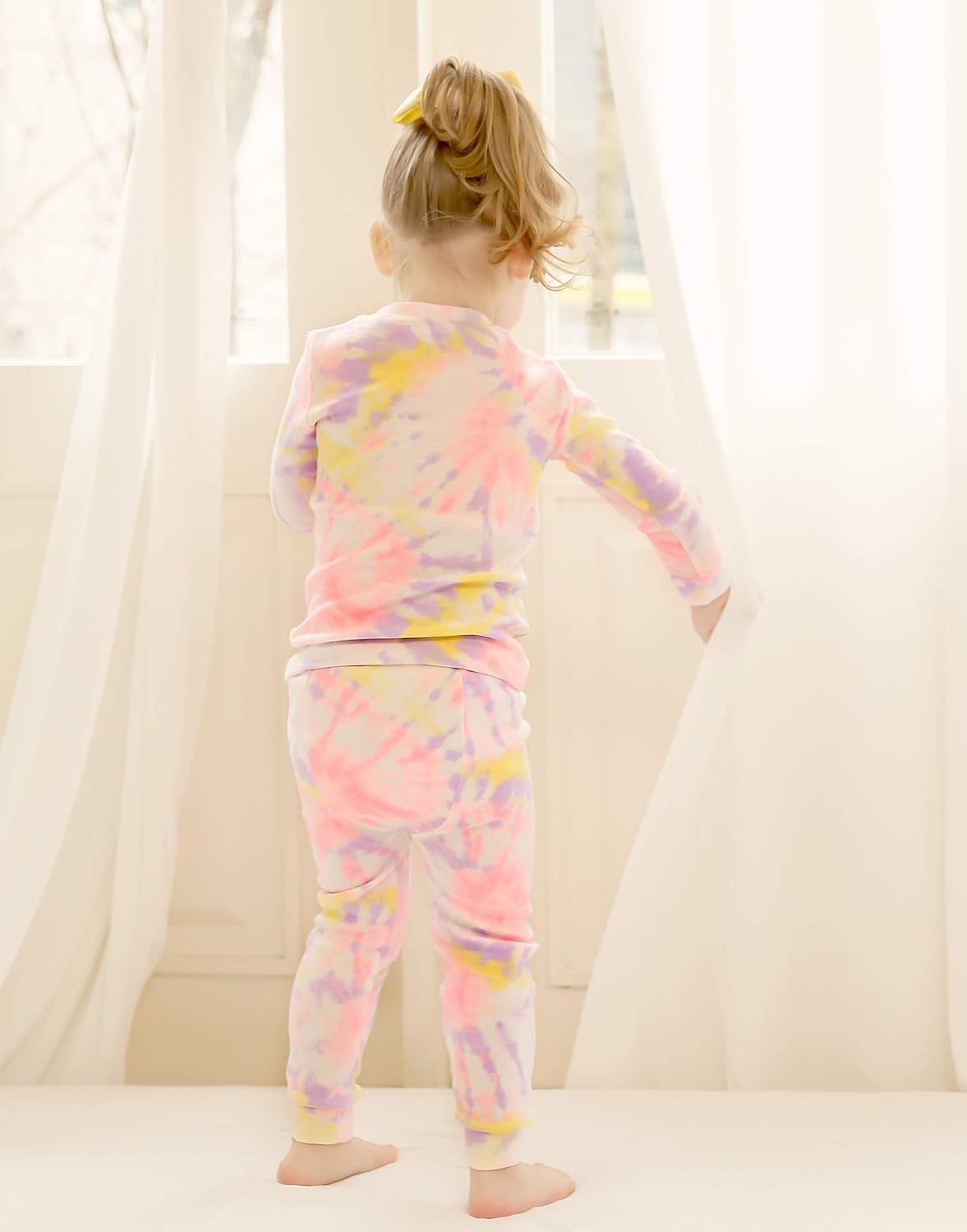 VAENAIT BABY 12M-12Y Toddler Kids Boys Girls 100% Cotton Marbling Tiedye Sung Fit Sleepwear Pajamas 2pcs Pjs Set