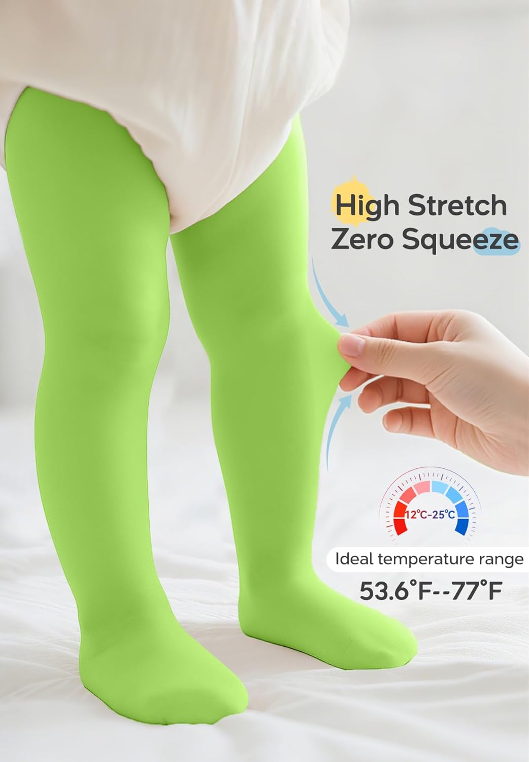 Ultra Soft Toddler Ballet Tights for Girls - Footed Dance Tights Colorful Baby Girls Leggings for Daily Party Halloween 1-6T