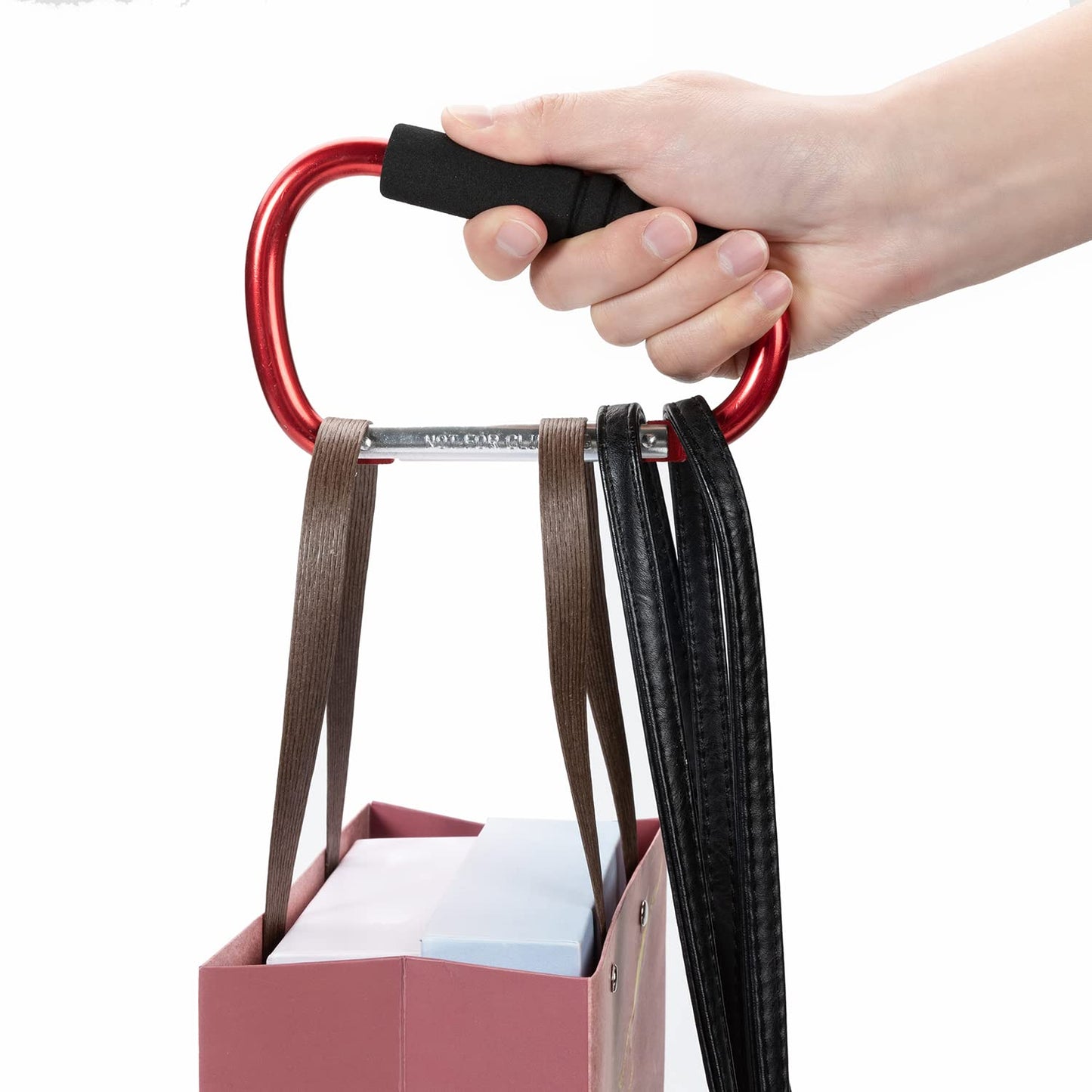 Stroller Hooks by Baby，2 Pack Convenient Organizer Hook Bag Clips to Diaper Bags Red