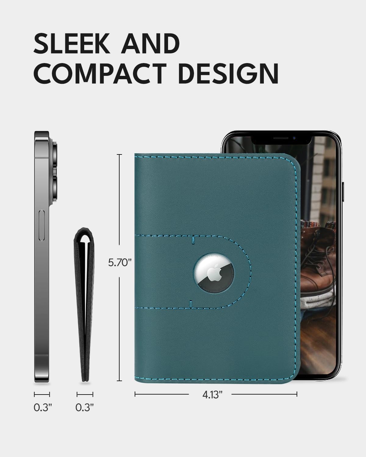 ALLIVE Genuine Leather Passport Holder with Airtag, Travel Must Haves Airport Essentials, Passport Cover Case Travel Gifts