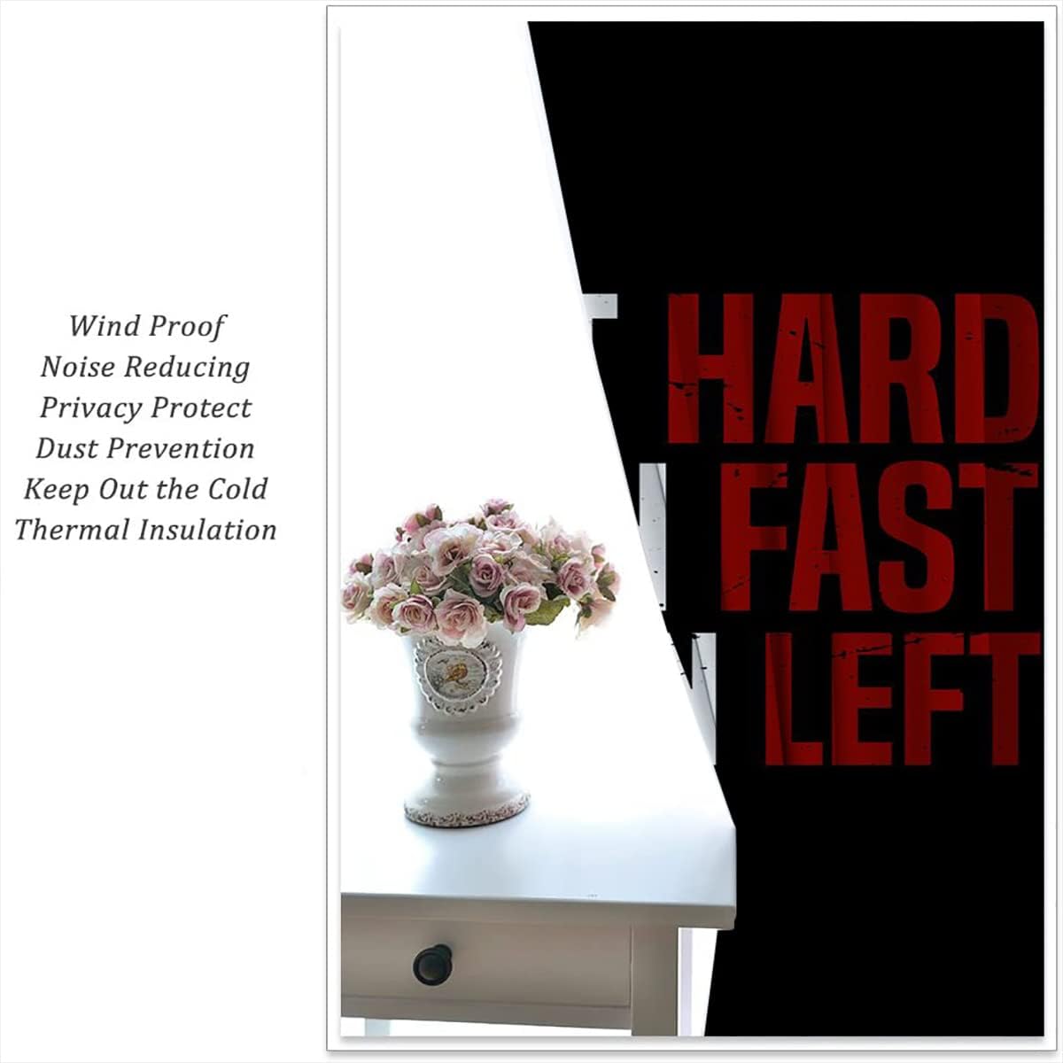 Baseball Blackout Curtains for Boy Girl Room Darkening Decor,Sport Theme Red and White Motto Dark Bedroom Living Room Home Rod Pocket Thermal Insulated Window Curtain/Drapes Panel,42x63 Inch…