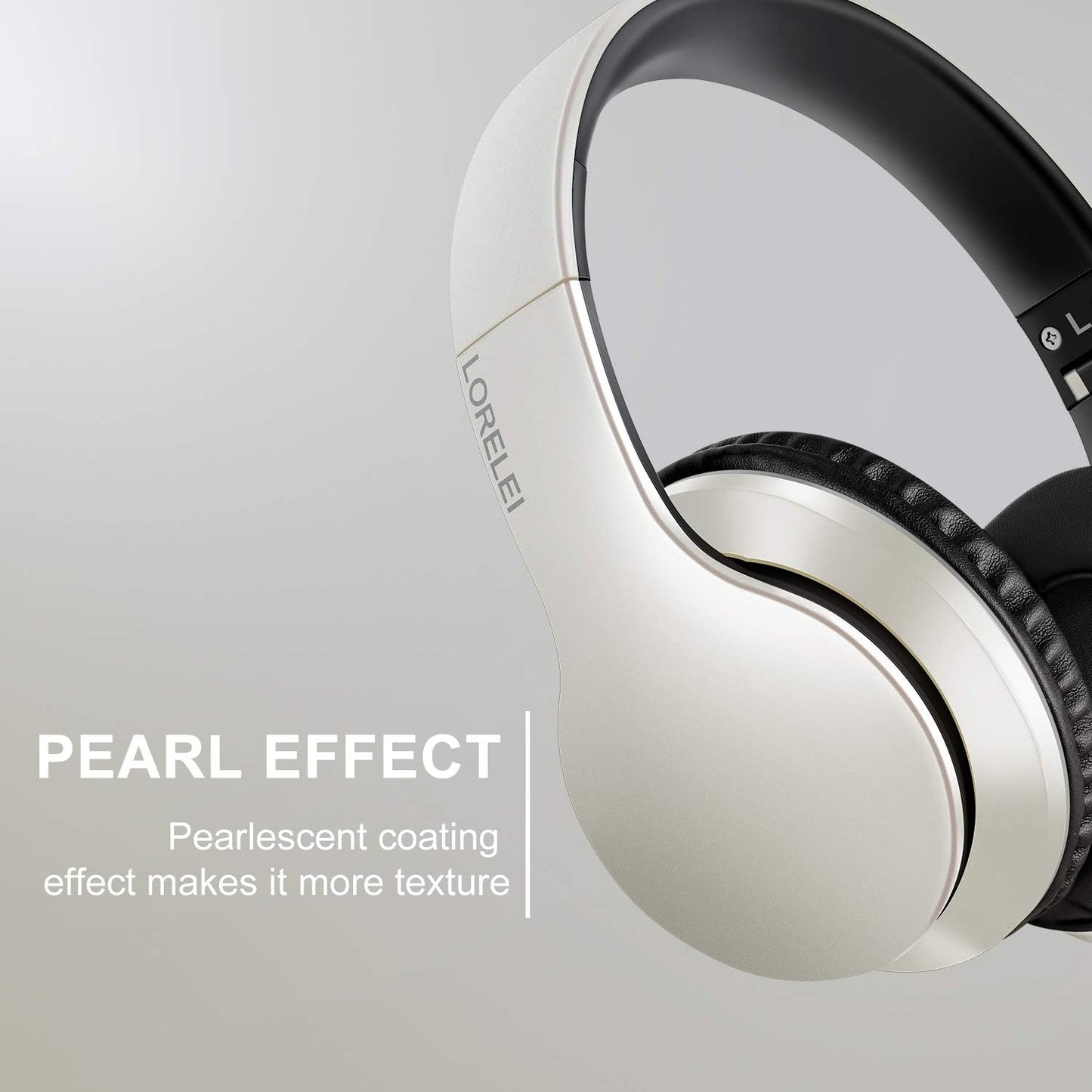 LORELEI X6 Over-Ear Headphones With Microphone, Lightweight Foldable & Portable Stereo Bass With 1.45M No-Tangle, Wired for Smartphone Tablet MP3/4