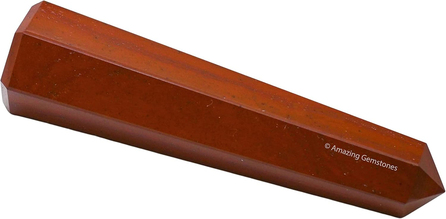 Amazing Gemstone Red Jasper Crystal Towers - Natural Healing Crystal Point Obelisk for Reiki Healing and Crystal Grid (3 Inch)