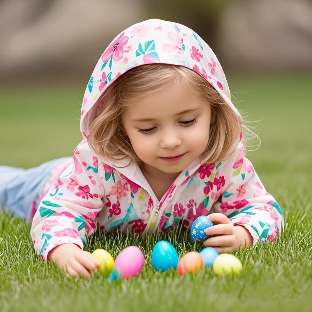 TUIJI Toddler Boys Girls Cartoon Print Zip Jacket Hooded Trench Lightweight Kids Coats Windbreaker Outdoor Cute Dust Coats