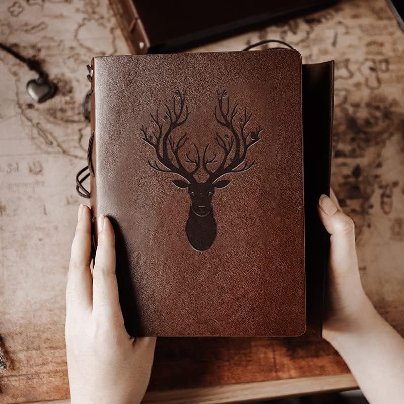 Photo Album 4x6 160 Photos, Leather Photo Albums with Writing Space With 30 Writing Paper, Travel Family Wedding Kids Graduation Ultrasound Baby Picture Album Scrapbook Photo Album