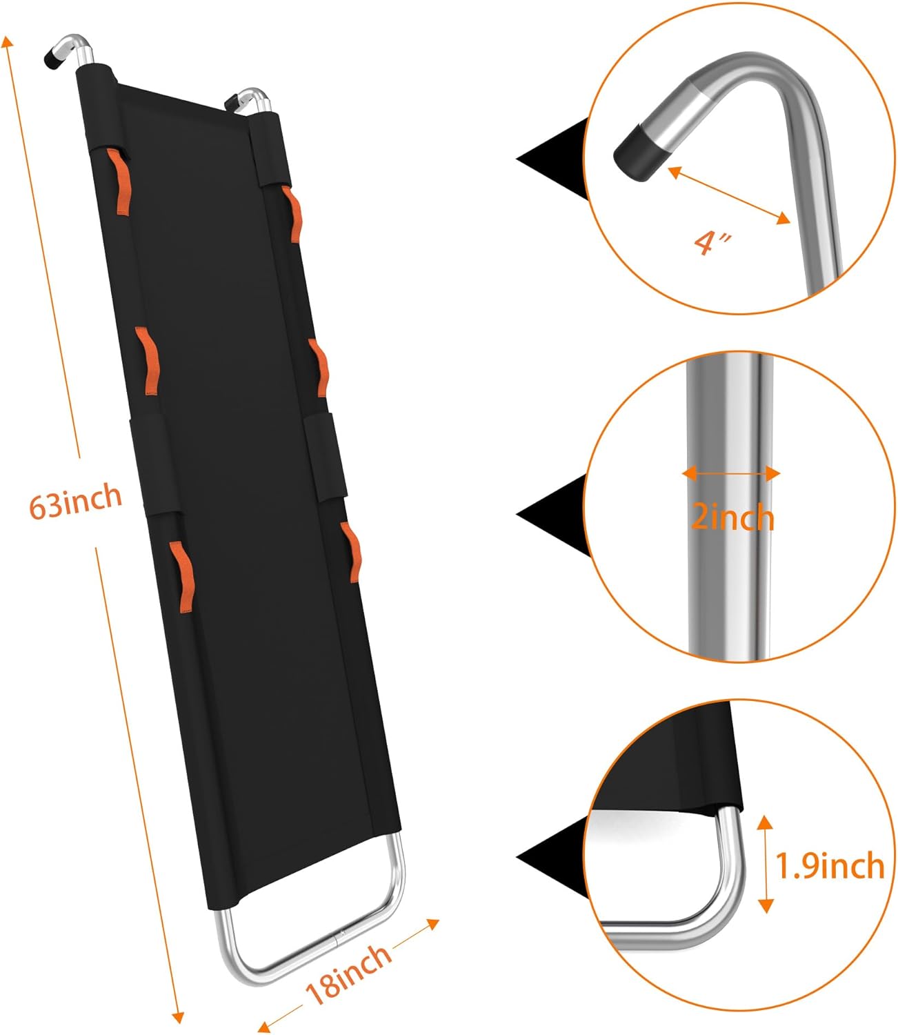 Gardenature Trampoline Slide Universal Trampoline Ladder with Handles for Toddler Strong Tear Resistant Fabric Climber Trampoline Accessories for Kids