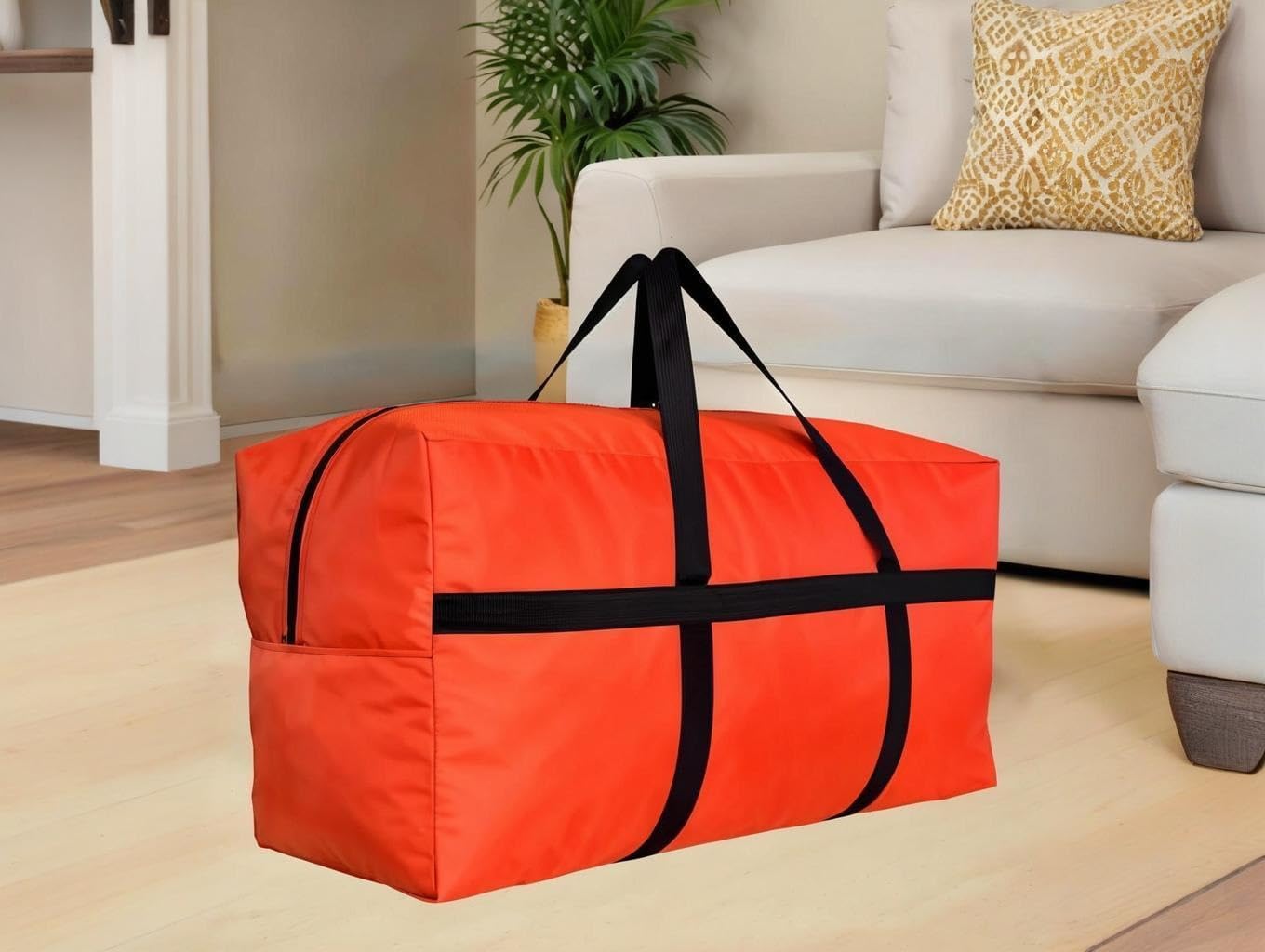 Extra Large Storage Duffle Bag with Zippers and Handles, Big Foldable Duffle Bag for Travel