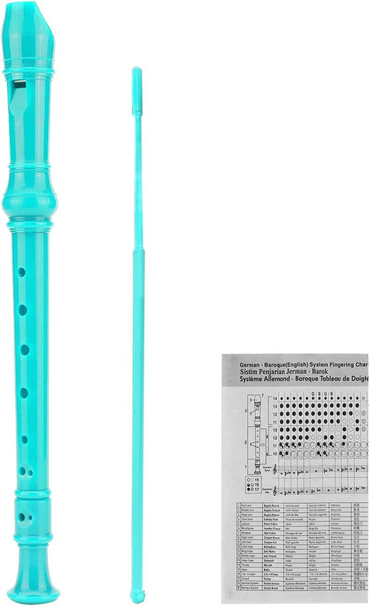 SJOYS ENGIEGEE 8-Hole Soprano Descant Recorder Kids Music Flute with Cleaning Rod & Case Bag For School Student Home Entertainment Green