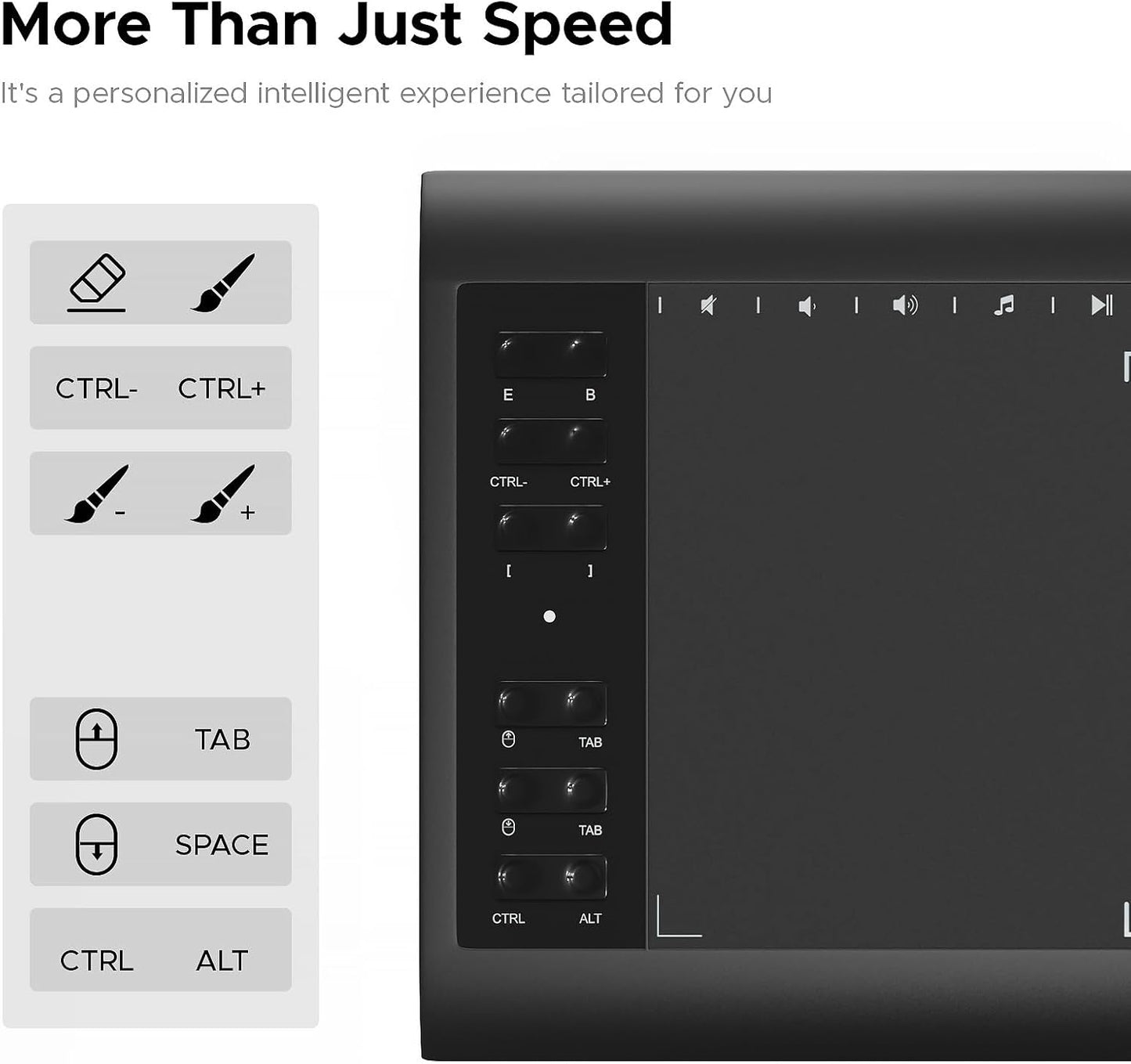 Graphic Drawing Tablet, ienRon 10x6.25 Inch,Digital Graphics Tablets for PC and Computer/Pad- 8192 Pressure Battery-Free Pen, 12 Hot Keys, Compatible Windows/Android, Includes Stand,Good Gifts,Black