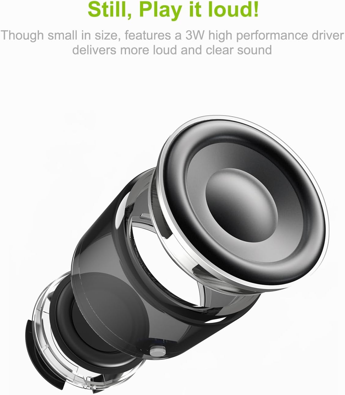 EWA Travel Case Packed, A106 Pro Portable Bluetooth Speaker with Custom Bass Radiator, Brief Design, IP67 Waterproof, Perfect Mini Speaker for Shower, Room, Bike, Car (Red)