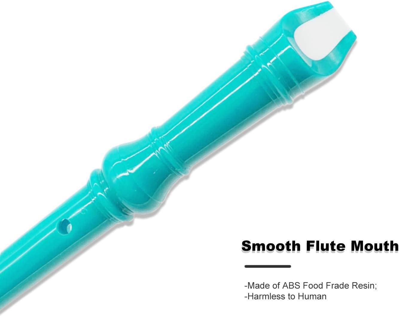 SJOYS ENGIEGEE 8-Hole Soprano Descant Recorder Kids Music Flute with Cleaning Rod & Case Bag For School Student Home Entertainment Green