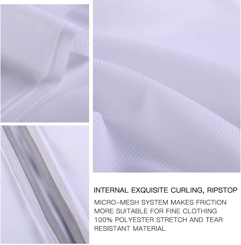 Kimmama Laundry Bag Mesh Wash Bags, Washing Machine Wash Bag, Net Washer Sack with Zipper, Dryer Pouch for Cleaning and Drying Cloths, Garment, Delicates, Intimates, Bra, Pant, Sock, Small Toys