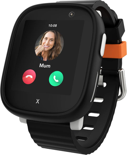 XPLORA X6 Play - Watch Phone for Children (4G) - Calls, Messages, Kids School Mode, SOS Function, GPS Location, Camera and Pedometer – (Subscription Required) (Black)