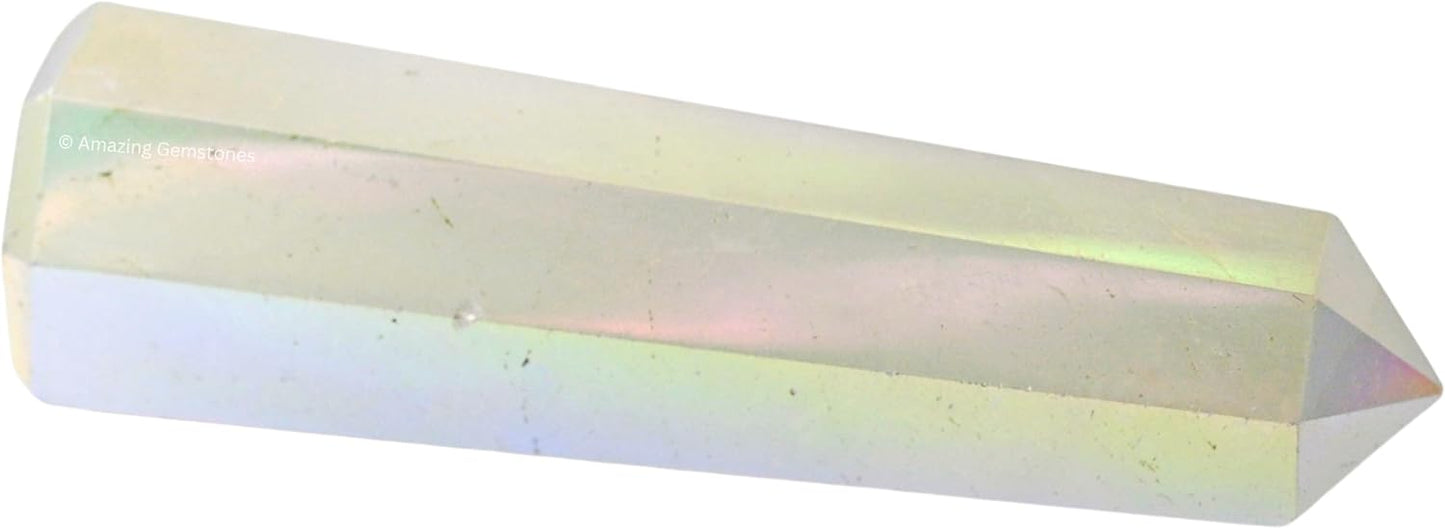 Amazing Gemstone Angel Aura Quartz Crystal Towers ~ Natural Healing Crystal Point Obelisk for Reiki Healing and Crystal Grid (2" to 3" Inch)