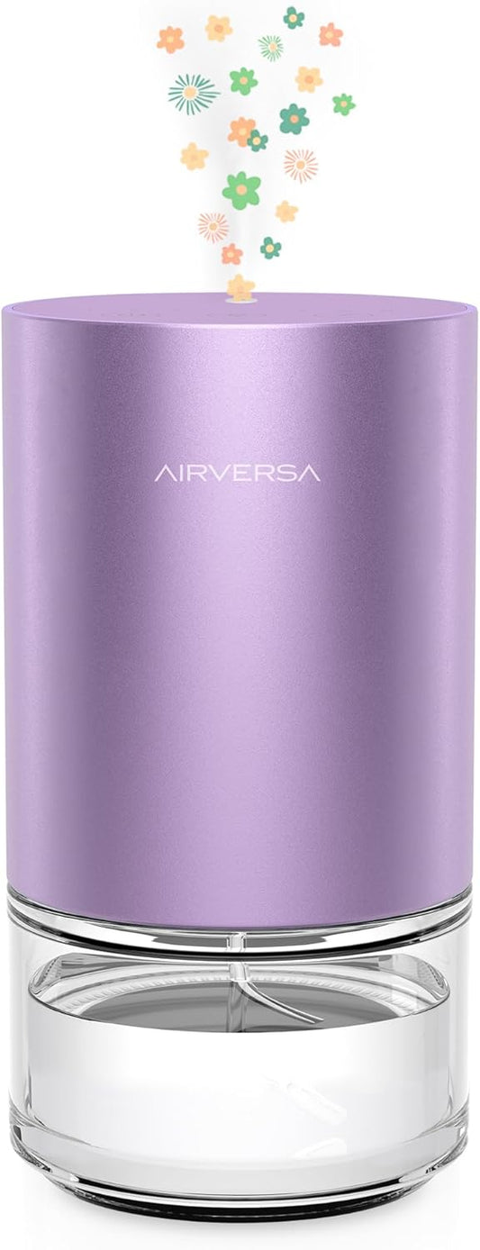 Essential Oil Diffuser Waterless Aromatherapy Diffusers for Home Large Room, Bedroom, Car, Office, Desk, Battery Operated, Small Diffuser for Pure Scent, 100mL Capacity, AN9 (Lavender)