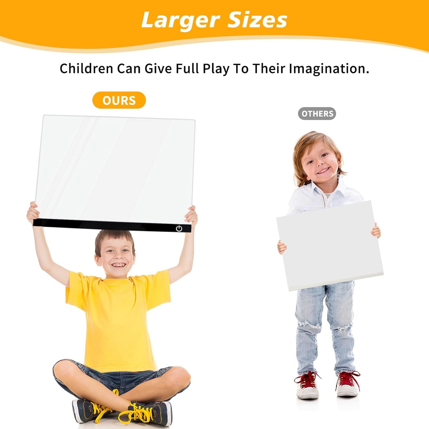 Led Note Board with Colors Light Up Drawing Board for Kids - 14.1"x10.9" Acrylic Message Board with Music Sync & Remote Control Dry Erase Board with 7 Color Markers for Gifts Toys (Standard)