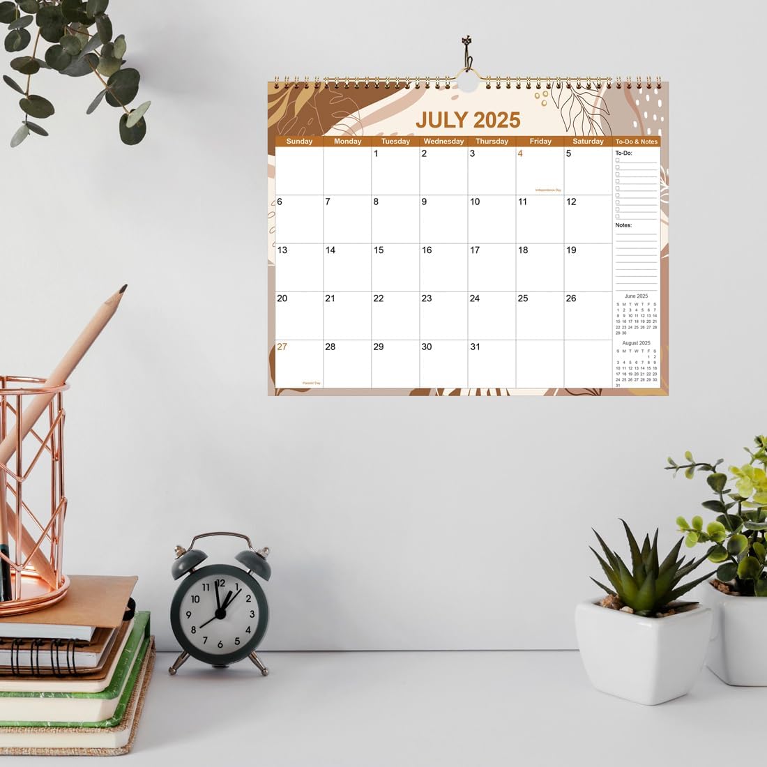 2025-2026 Calendar - Calendar 2025-2026 18 Month Planner from September 2025 to December 2026, Monthly Planner 2025 with Thick Paper, 11" x 14.5", Gold Leaf