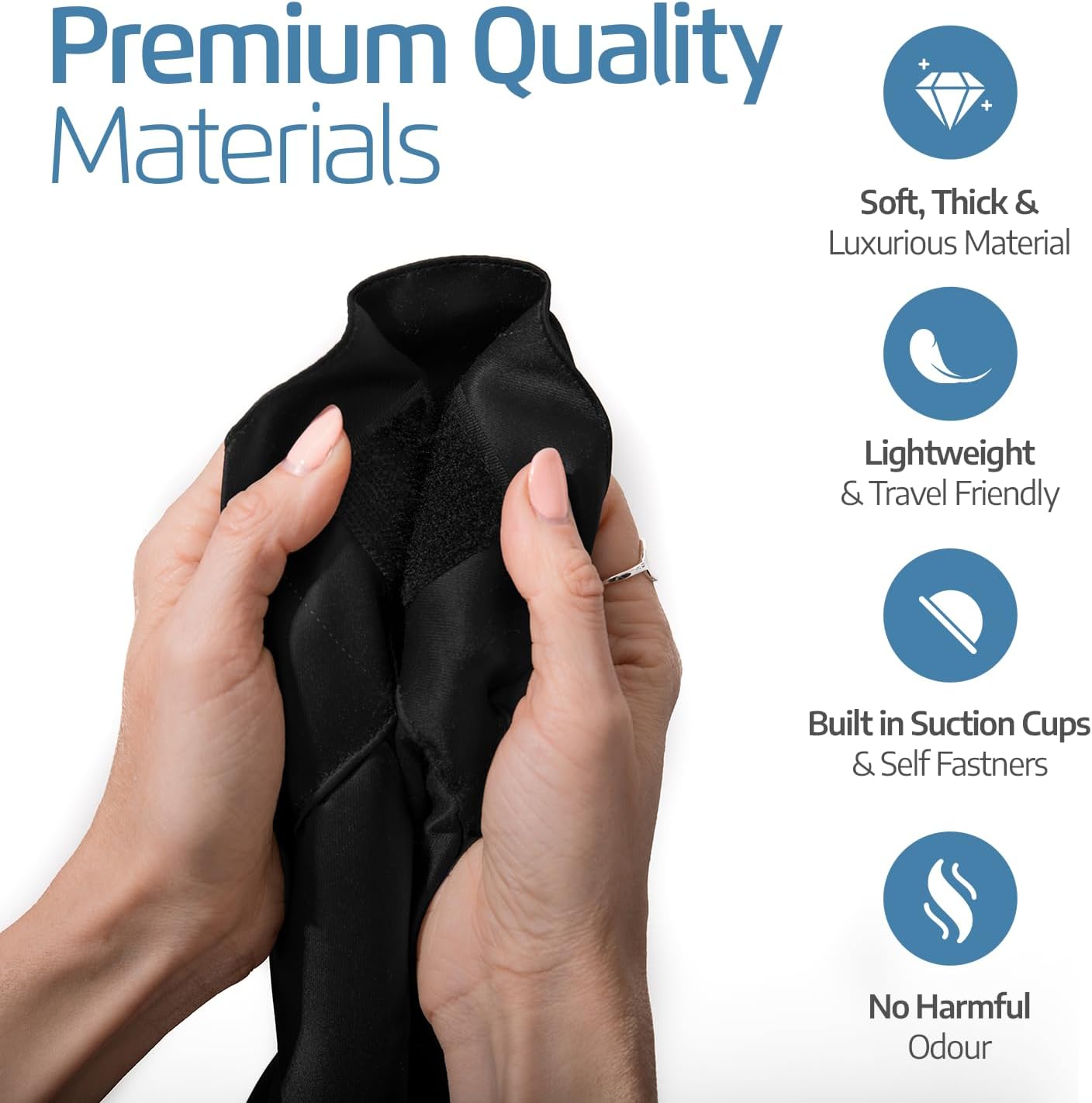 SUN AWAY Portable Blackout Curtain with Suction Cups - Premium Easy Install Shade No Tools Required - Temporary Blinds, Perfect for Baby Nursery or Dorm Room - with Travel Bag (66” Long x 51” Wide)