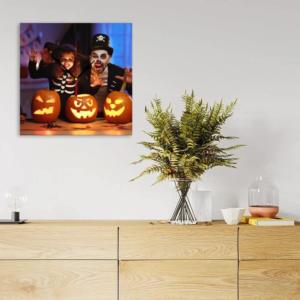 Custom Clocks for Walls Personalized Picture Hanging Time Clocks Silent Non Ticking Round Decoration for Kitchen Wedding Friend Family Lover