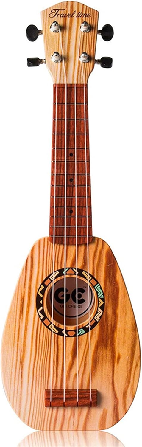 YOLOPARK 17" Kids Toy Guitar for Girls Boys, Mini Toddler Ukulele Guitar with 4 Strings Keep Tones Can Play for 3, 4, 5, 6 7 Year Old Kids Musical Instruments Educational Toys for Beginner (Wood)