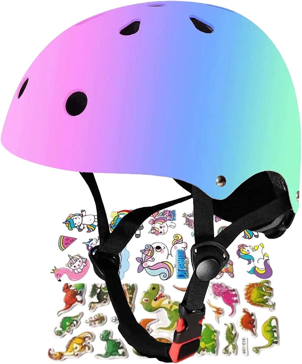 Kids Helmet,Toddler Skateboard Helmets for Ages 2-3-5-8-14 Years Boys Girls with Knee and Elbow Pads Wrist Guards fit Roller Skates,Skateboarding,Skating Scooter Adjustable Kids Helmet