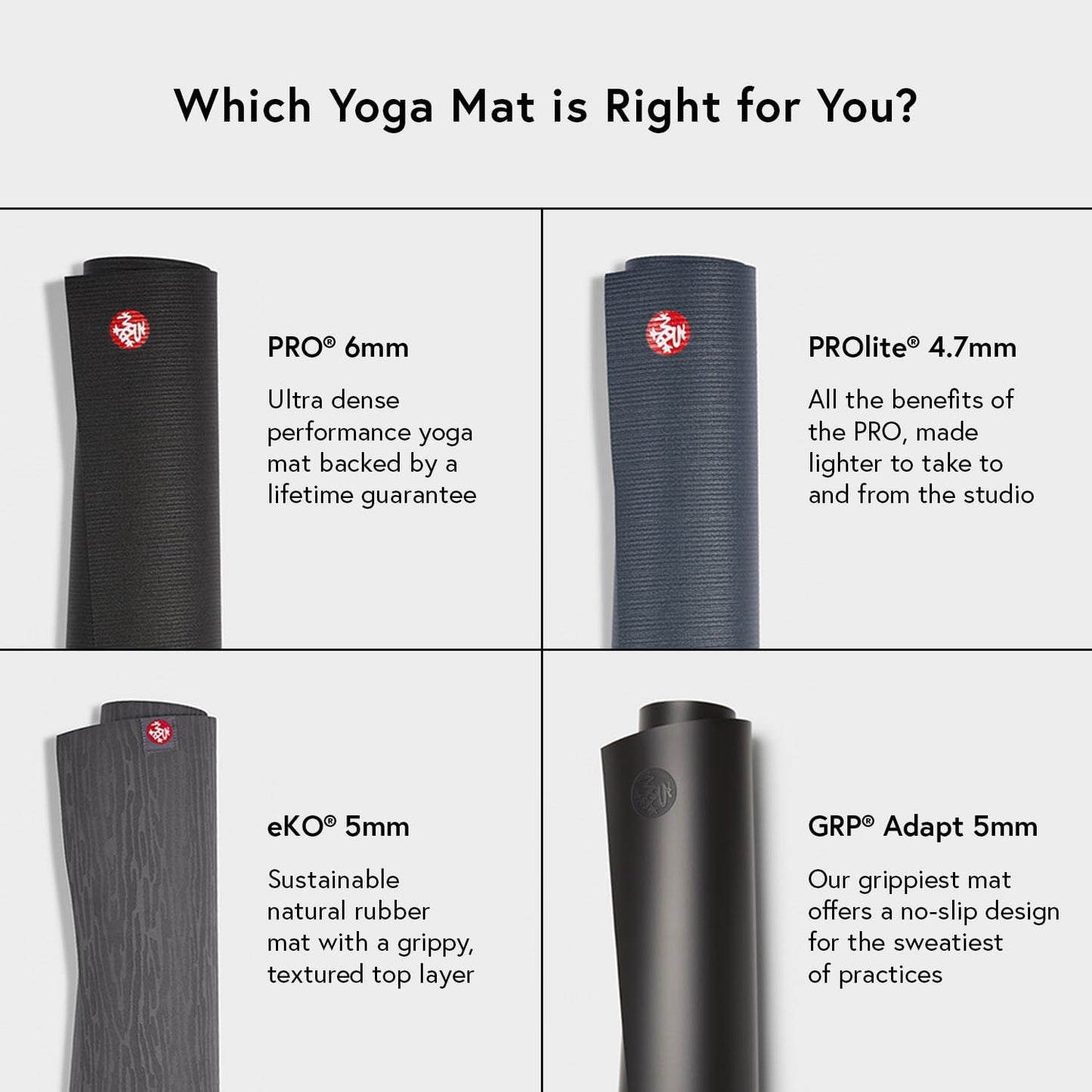 Manduka eKO SuperLite Yoga Mat - 1.5mm Natural Rubber | Foldable & Travel Friendly | Soft Textured Surface | Eco-friendly