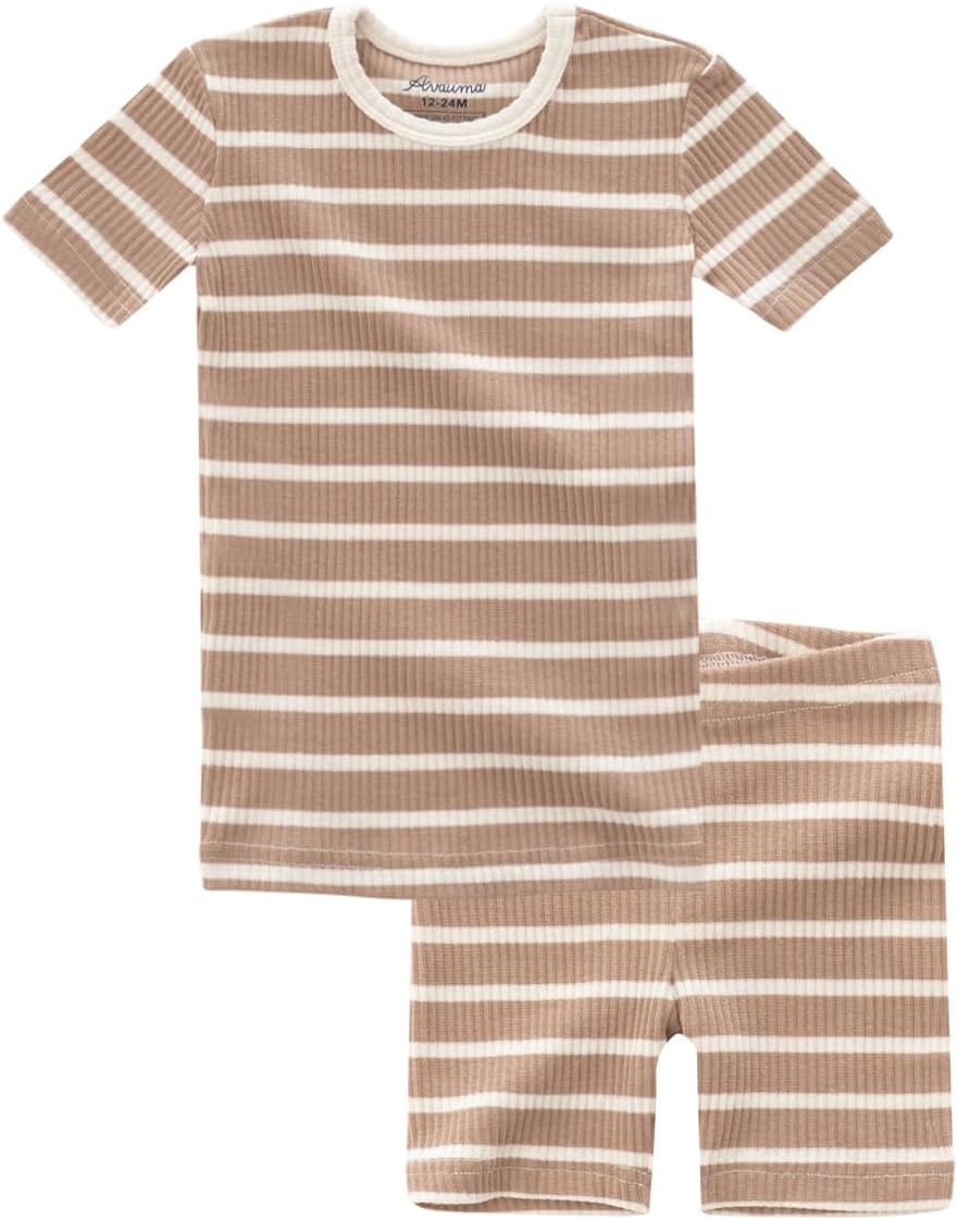 AVAUMA Baby Boys Girls Pajama Set 6M-7T Kids Cute Toddler Snug fit Pjs Cotton Sleepwear