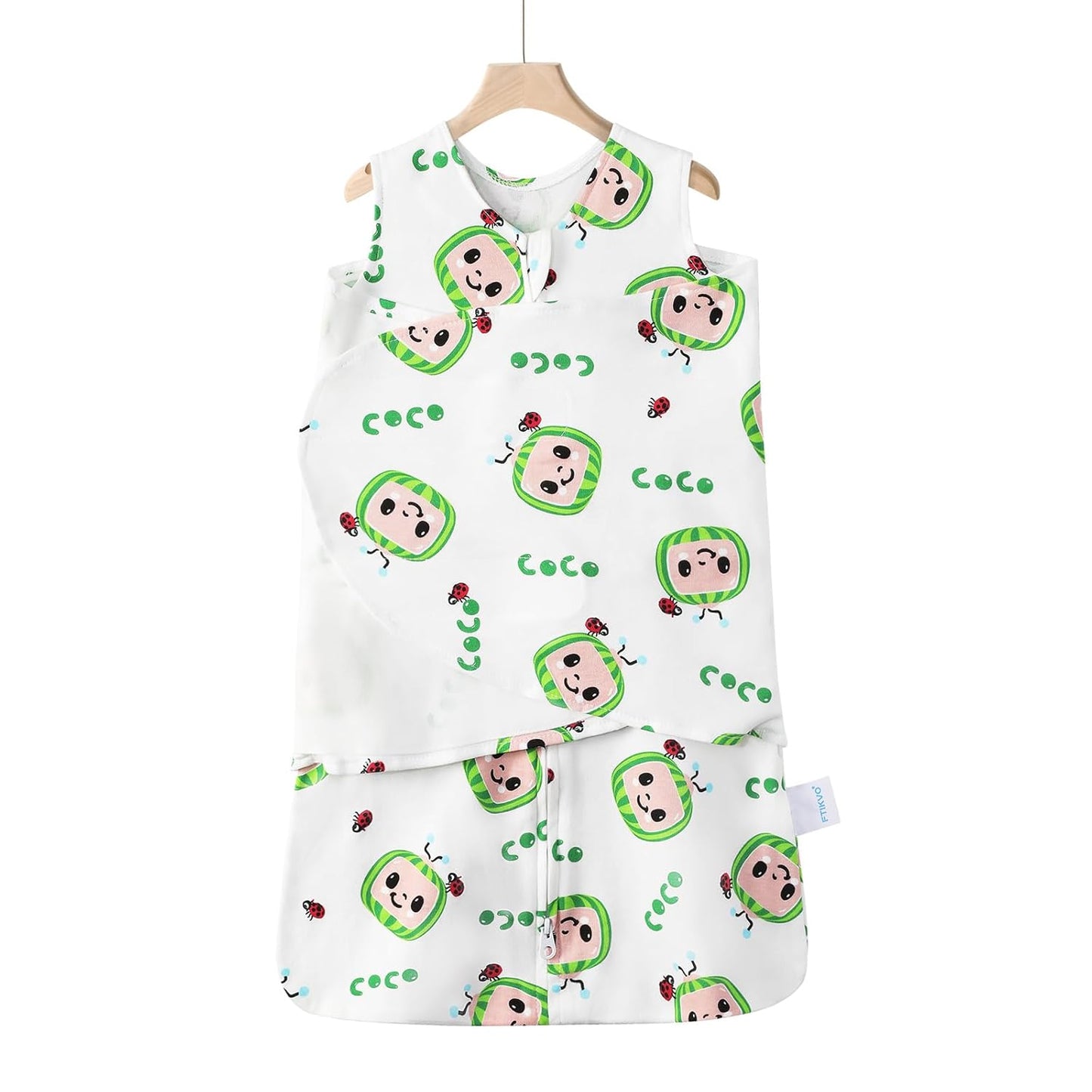 Swaddle-Blanket Baby Girl & Boy Swaddles Newborn Infant Transition 100% Cotton Wrap Blankets, 3-Way Adjustable Wearable Blanket, TOG 1.0 (Watermelon 0-3 Month)