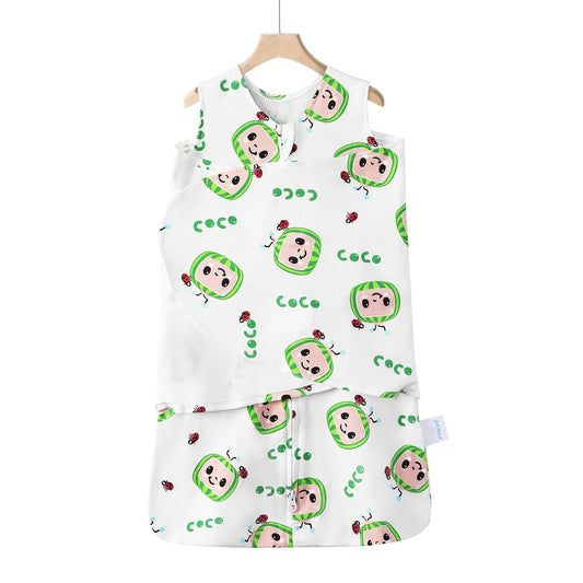 Swaddle-Blanket Baby Girl & Boy Swaddles Newborn Infant Transition 100% Cotton Wrap Blankets, 3-Way Adjustable Wearable Blanket, TOG 1.0 (Watermelon 0-3 Month)