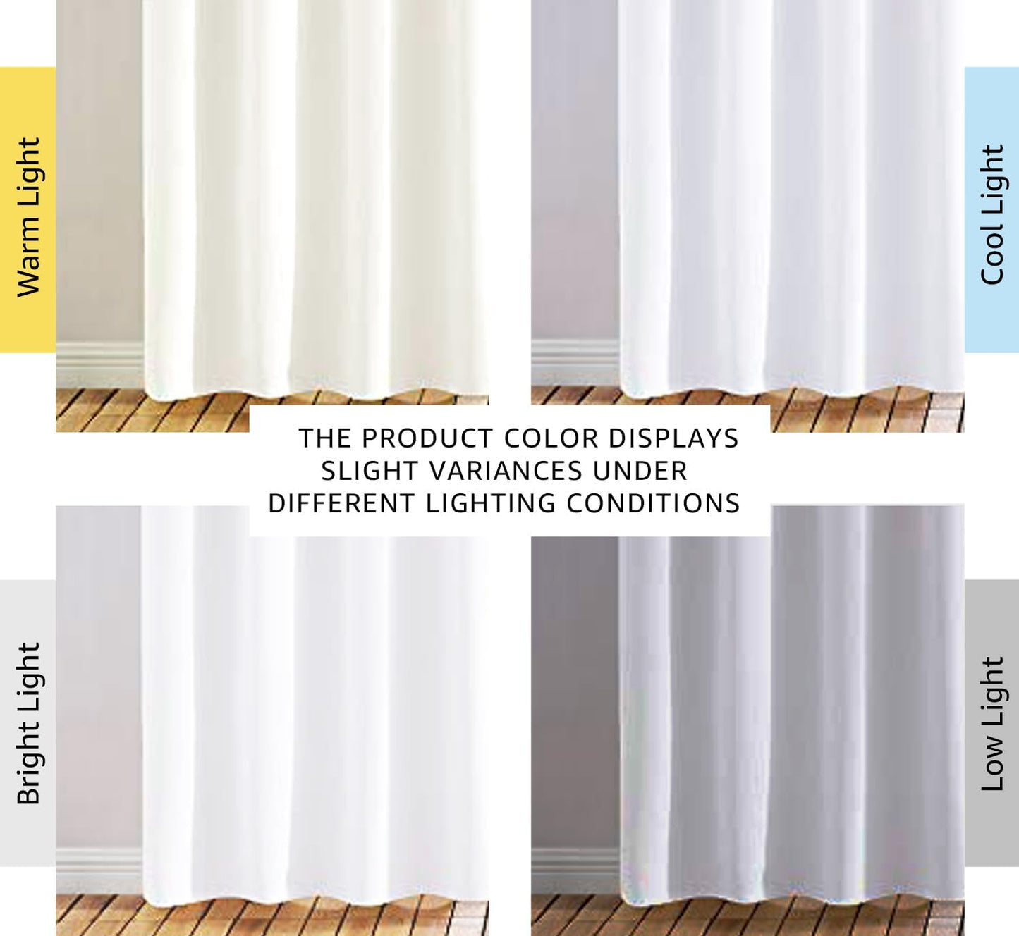 NICETOWN Pure White Curtains 2 Panels 84 inches Long for Bedroom, 50% Light Blocking Grommet Window Treatment for Living Room, W52 x L84